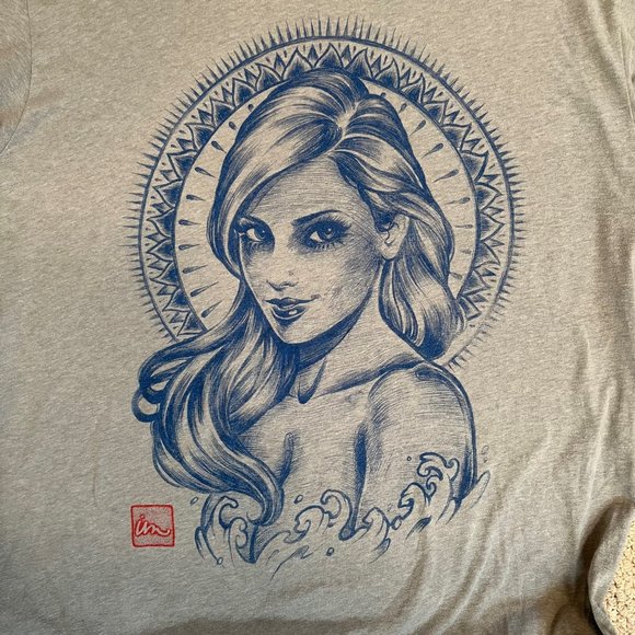 im THE UNDERACHIEVERS Grey & Blue Graphic Short-sleeved T-shirt Men's size XL - Picture 2 of 5